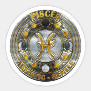 Chrome Pisces Sticker